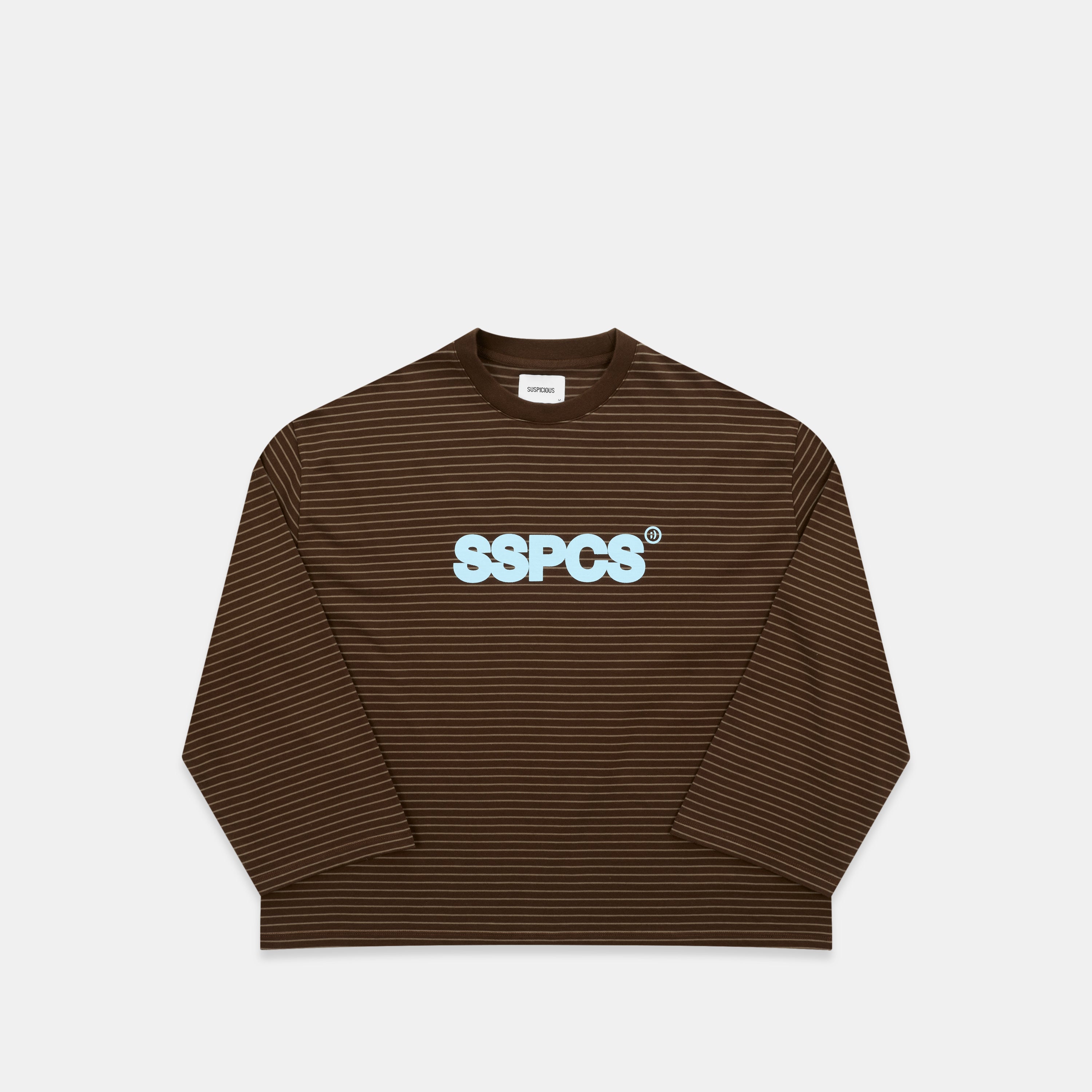 The SSPCS Striped Longsleeve - Espresso Blue – Suspicious Antwerp