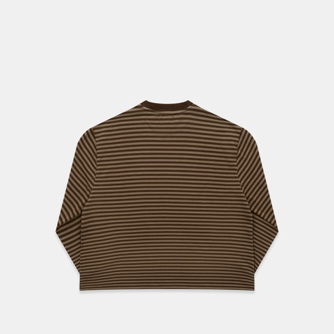PL / The Slanted SSPCS Striped Longsleeve - Espresso Tone