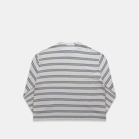 Bestsellers Variants / The Slanted Striped Longsleeve - Heather Grey