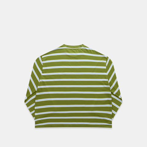 Bestsellers Variants / The Slanted Striped Longsleeve - Moss Green