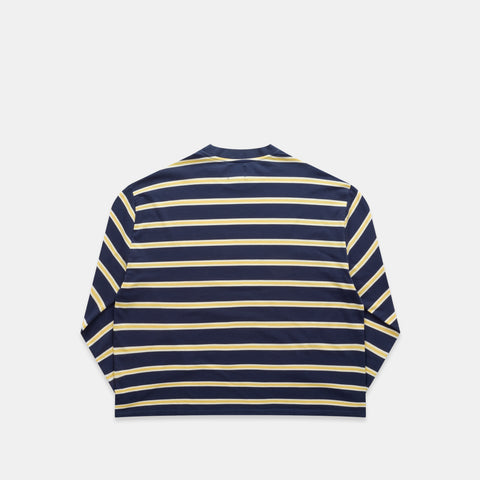 Bestsellers Variants / The Slanted Striped Longsleeve - Nightfall & Yellow