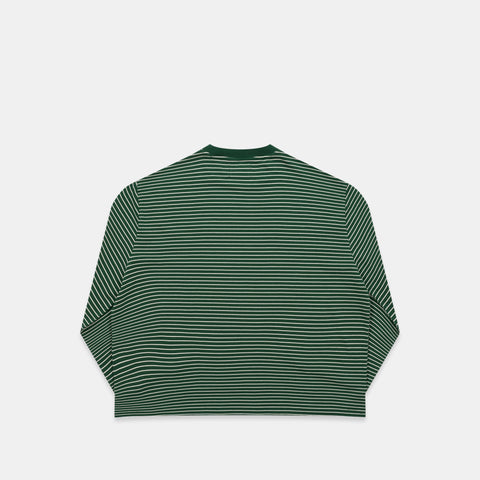 PL / The SSPCS Striped Longsleeve - Dark Forest Green
