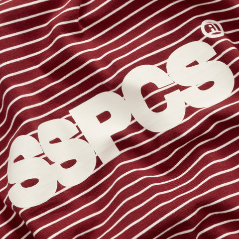 PL / The SSPCS Striped Longsleeve - Dark Red