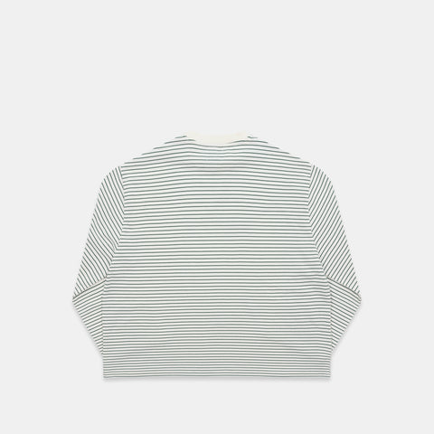 PL / The SSPCS Striped Longsleeve - Forest Green & White