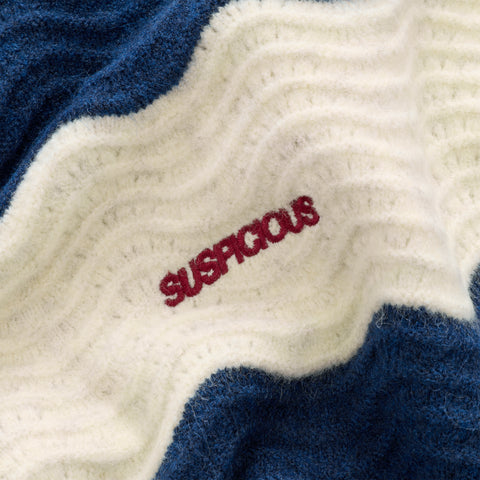 Winter4 / Break Knitted Wavy Sweat - Nightfall