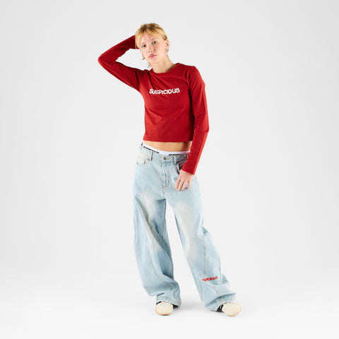 Winter 2 / Brush W Tight Longsleeve - Ruby Red