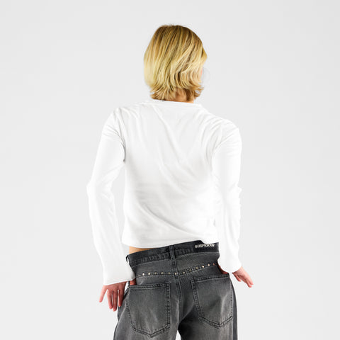 Winter 2 / Brush W Tight Longsleeve - White