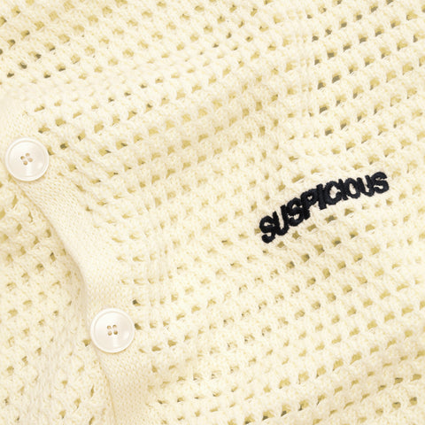 C&L / Essentials Crochet Shortsleeve Shirt - Natural