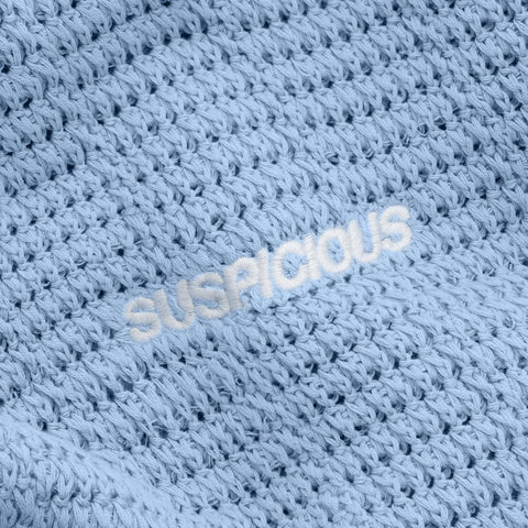 C&L / Essentials Crochet Sweat - Coral Blue