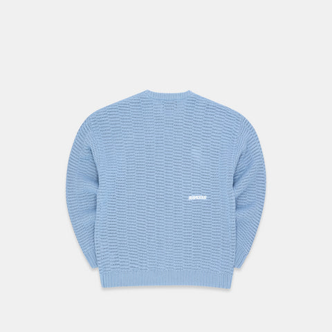 C&L / Essentials Crochet Sweat - Coral Blue