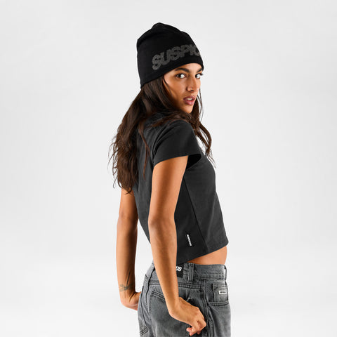 Women Drop / Clave W Baby Tee - Black