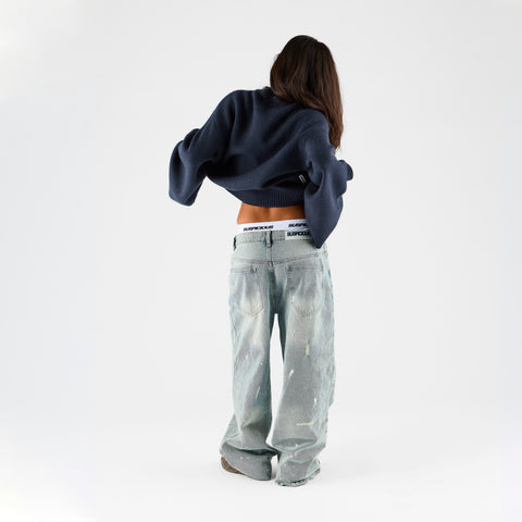 Women Drop / Clave W Sleeve Knit - Nightfall