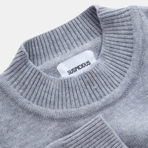 Winter2 / Core High Neck Knit - Frosted Blue