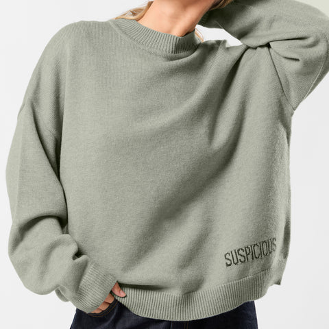 Winter2 / Core High Neck Knit - Frosted Green