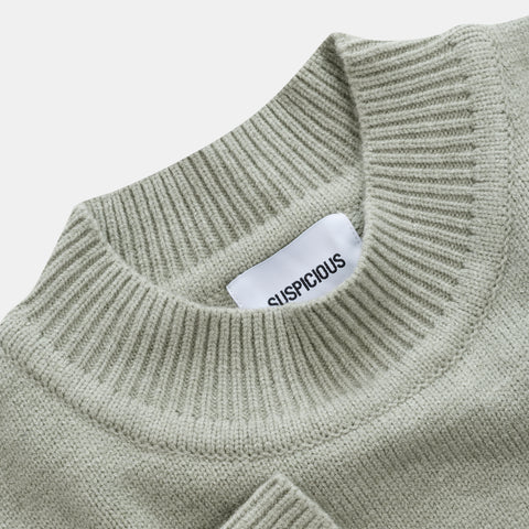 Winter2 / Core High Neck Knit - Frosted Green