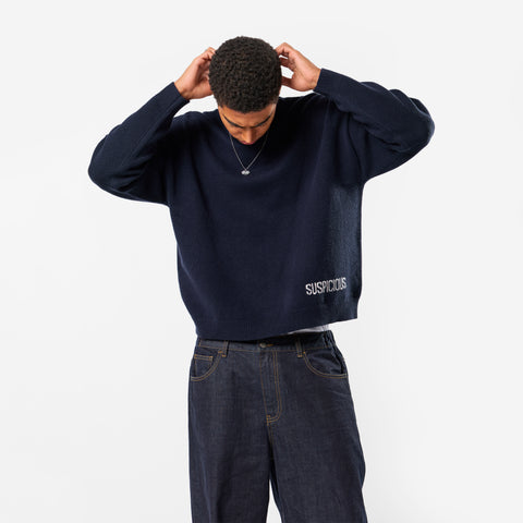 Winter2 / Core High Neck Knit - Navy