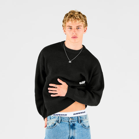End Of Summer / Core Knitted Crew - Black