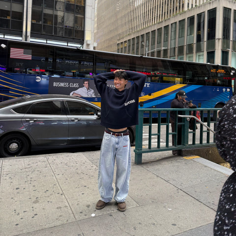 Winter1 / Core Knitted Hoodie - Navy