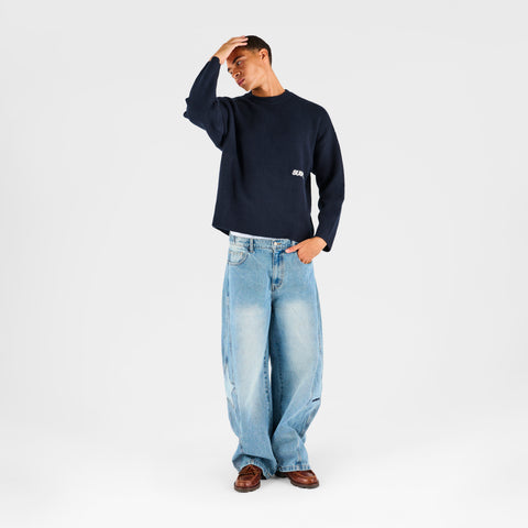 Fall 1 / Core Knitted Sweat - Navy