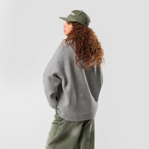 Winter1 / Core Knitted Zipped Hoodie - Heather Grey