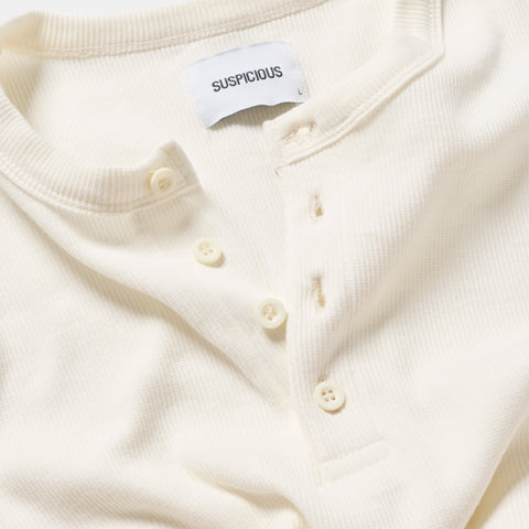 PL / Core Ribbed Henley Longsleeve - Natural