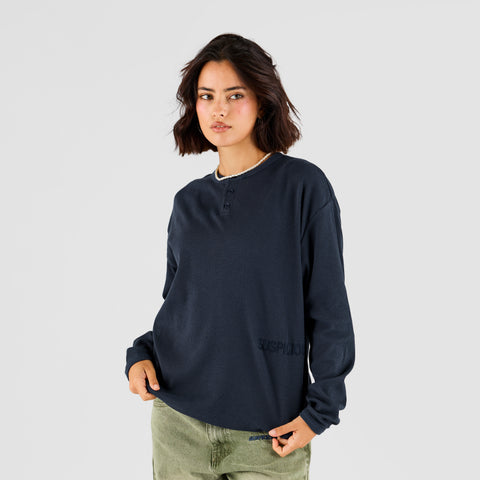 Core / Core Ribbed Henley Longsleeve - Nightfall