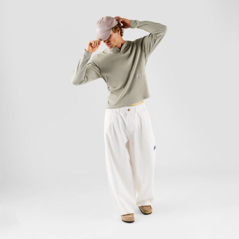 Core / Core Slim Ribbed Henley Longsleeve - Rhino