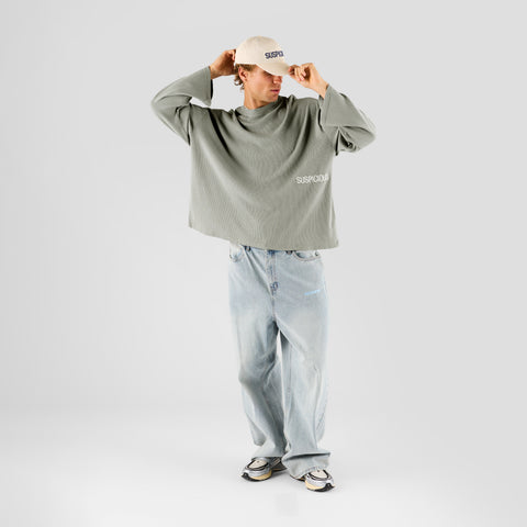 Core / Core Ribbed Longsleeve - Washed Rhino