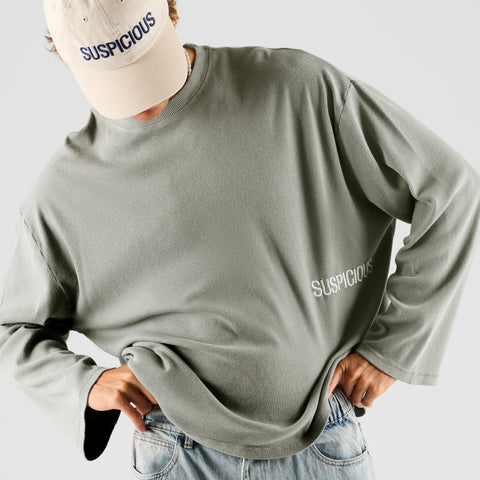 Core / Core Ribbed Longsleeve - Washed Rhino