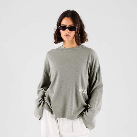 Core / Core Ribbed Longsleeve - Washed Rhino