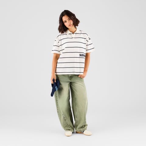Core / Core Striped Piquet Polo - Natural