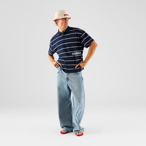 Core / Core Striped Piquet Polo - Nightfall