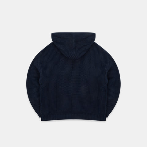 Fall / Core Zip-Up Knitted Hoodie - Nightfall