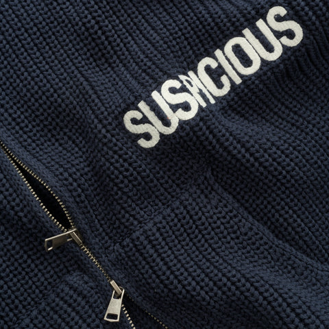 Fall / Core Zip-Up Knitted Hoodie - Nightfall