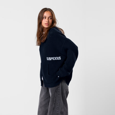 Fall / Core Zip-Up Knitted Hoodie - Nightfall