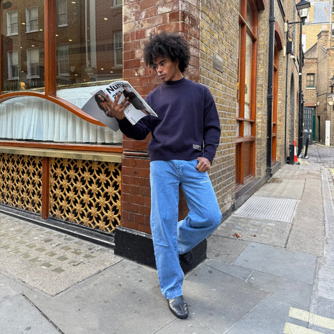 Winter2 / Core High Neck Knit - Navy