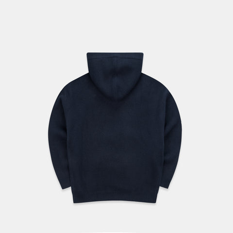 Winter1 / Core Knitted Hoodie - Navy