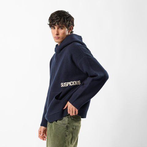 Winter1 / Core Knitted Hoodie - Navy