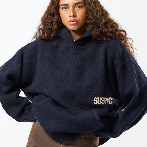 Winter1 / Core Knitted Hoodie - Navy