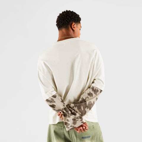 Suspicious Cowboys / Cow Layered Longsleeve - Natural