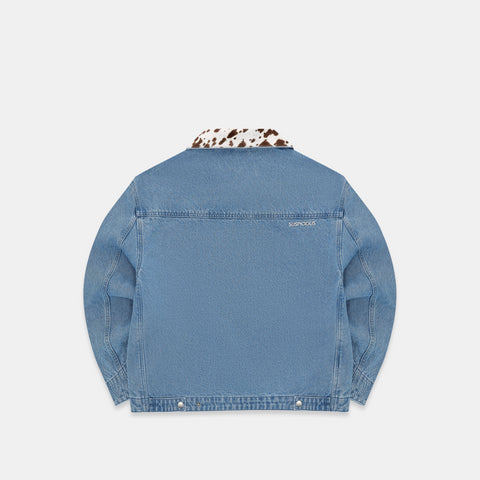 Bella Denim Zip-Up Jacket - Mediterranean Blue