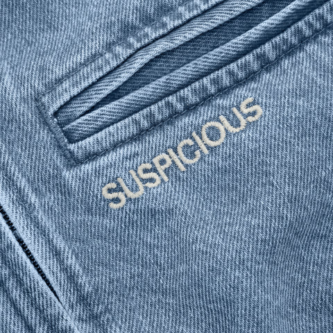 Bella Denim Zip-Up Jacket - Mediterranean Blue