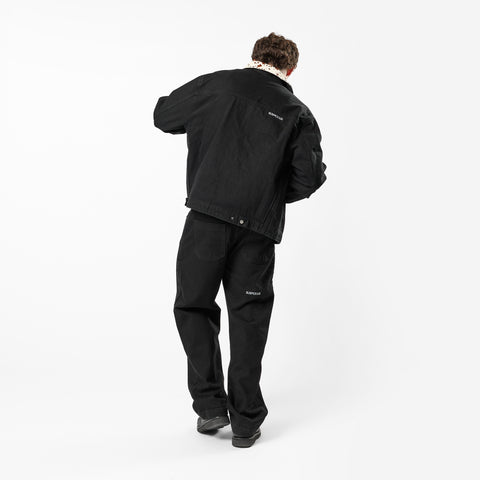 Daisy Denim Zip-Up Jacket - Black