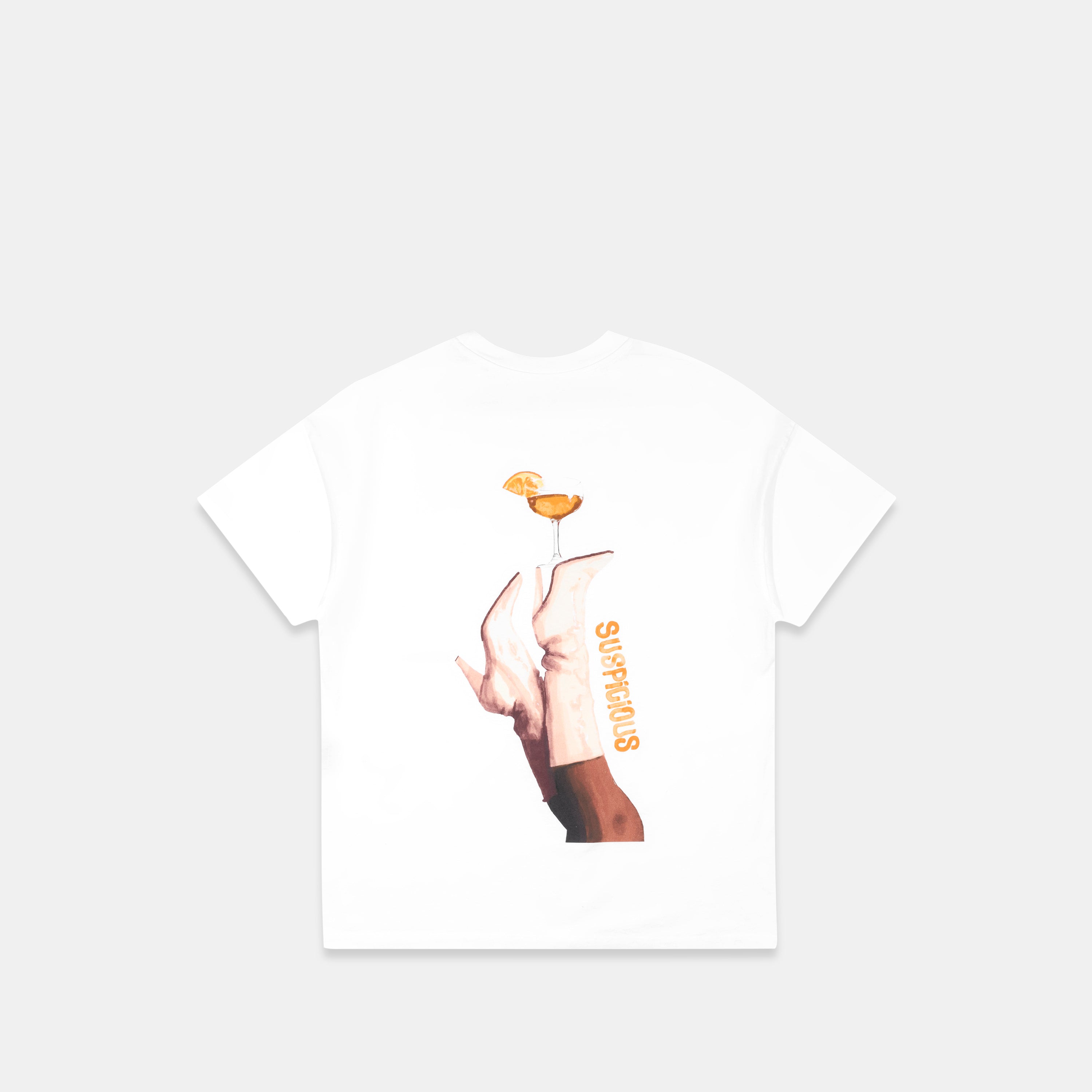 Dirty Heels Tee - White & Orange – Suspicious Antwerp