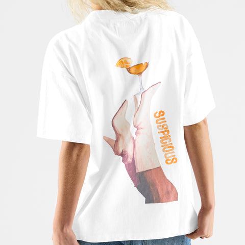 Bestsellers Variants / Dirty Heels Tee - White & Orange