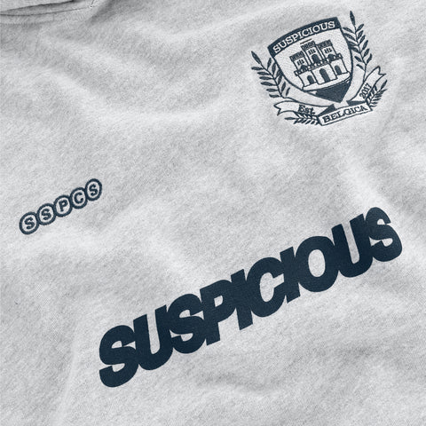 Football / Emblem Hoodie - Neutral Heather