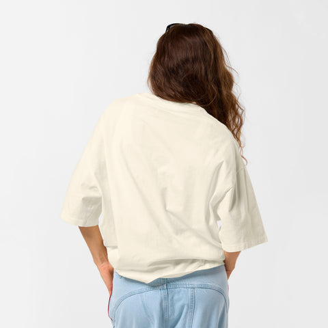 Bestsellers Variants / Emblem Tee - Natural & Ruby Red