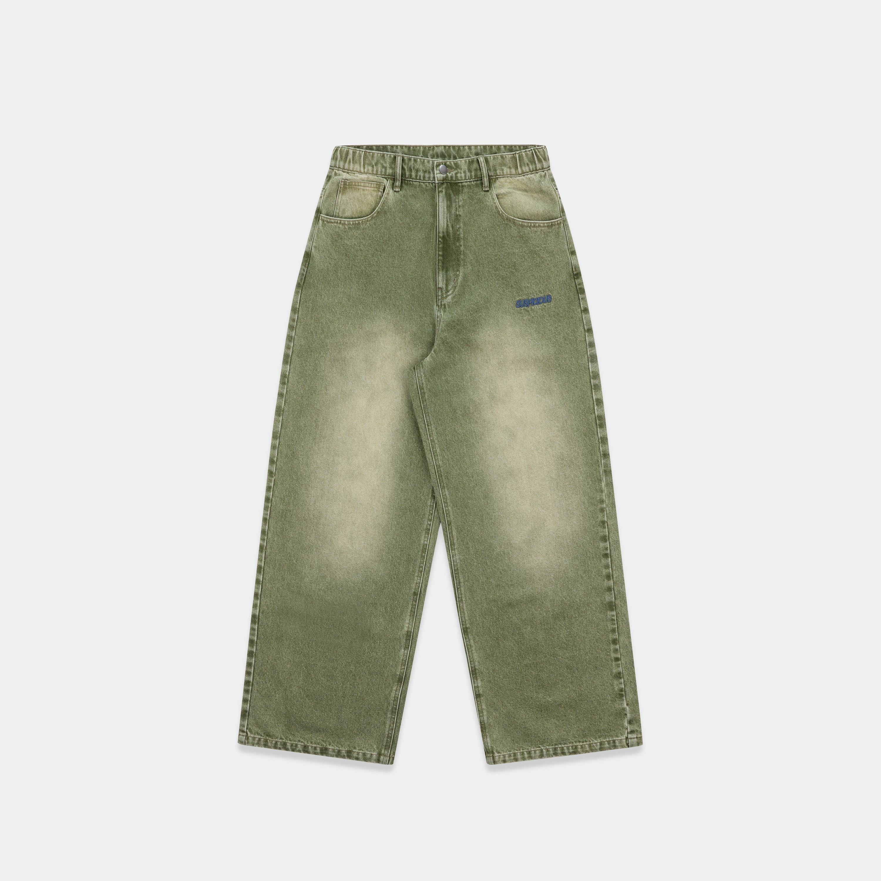 Essentials Baggy Jeans - Washed Matcha – Suspicious Antwerp