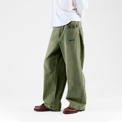 Softground / Essentials Baggy Jeans - Washed Matcha