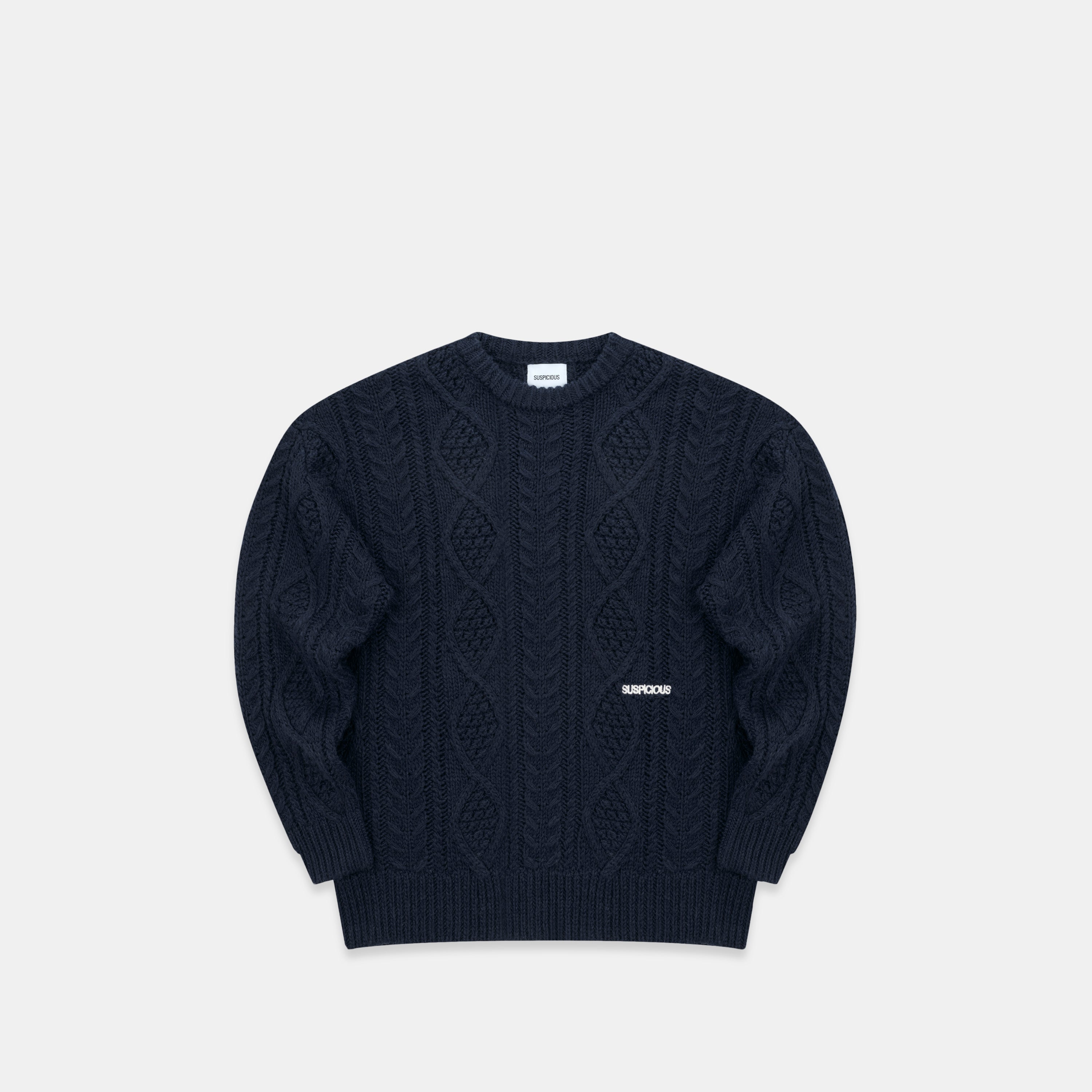 Essentials Big Knit - Navy – Suspicious Antwerp